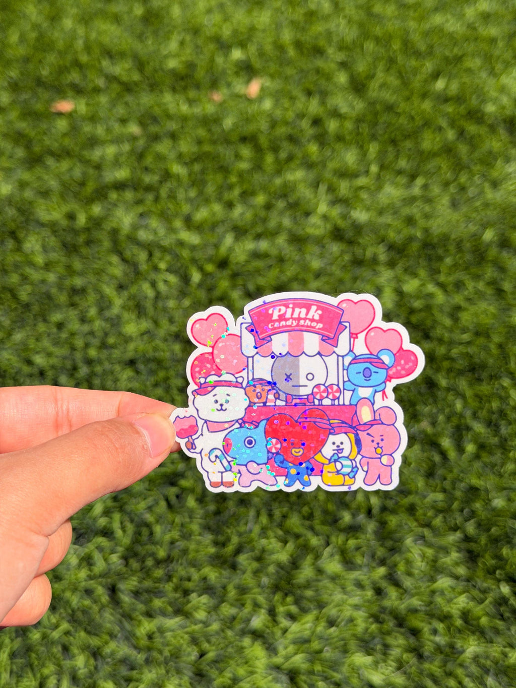 Kawaii Kpop Pink Candy Shop Sticker | Die Cut Sticker | Waterproof