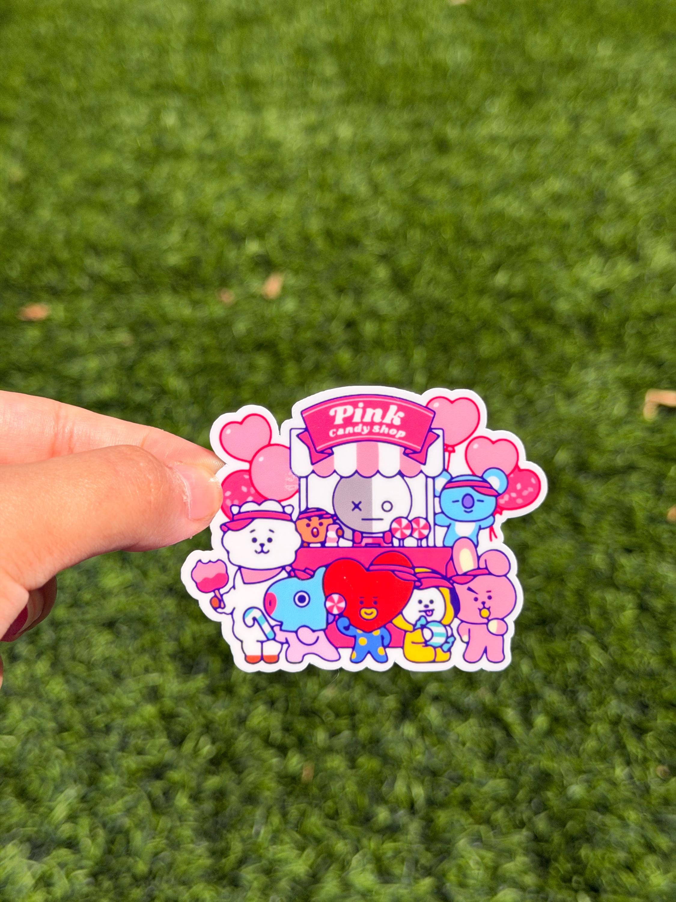 Kawaii Kpop Pink Candy Shop Sticker | Die Cut Sticker | Waterproof
