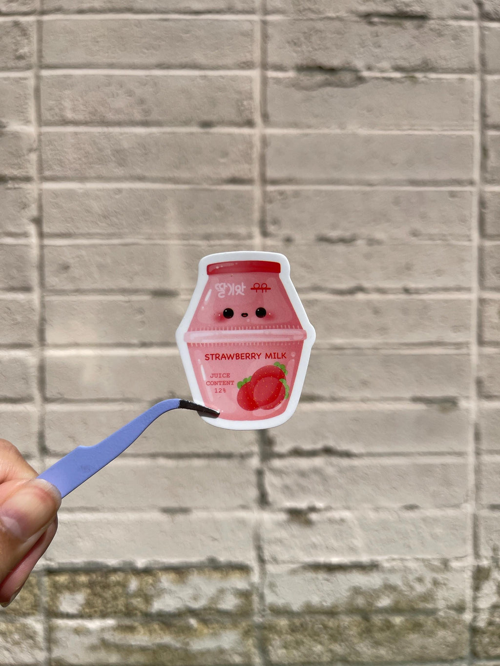 Kawaii Peach Milk & Strawberry Milk Stickers | Die Cut Sticker | Waterproof