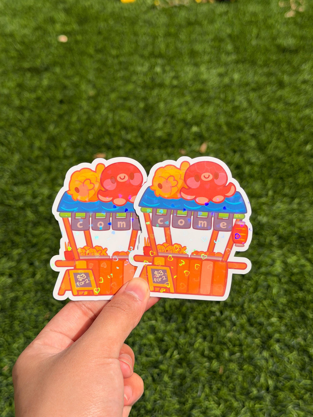 Pegatina de puesto de comida japonesa Kawaii | Pegatina troquelada | Impermeable