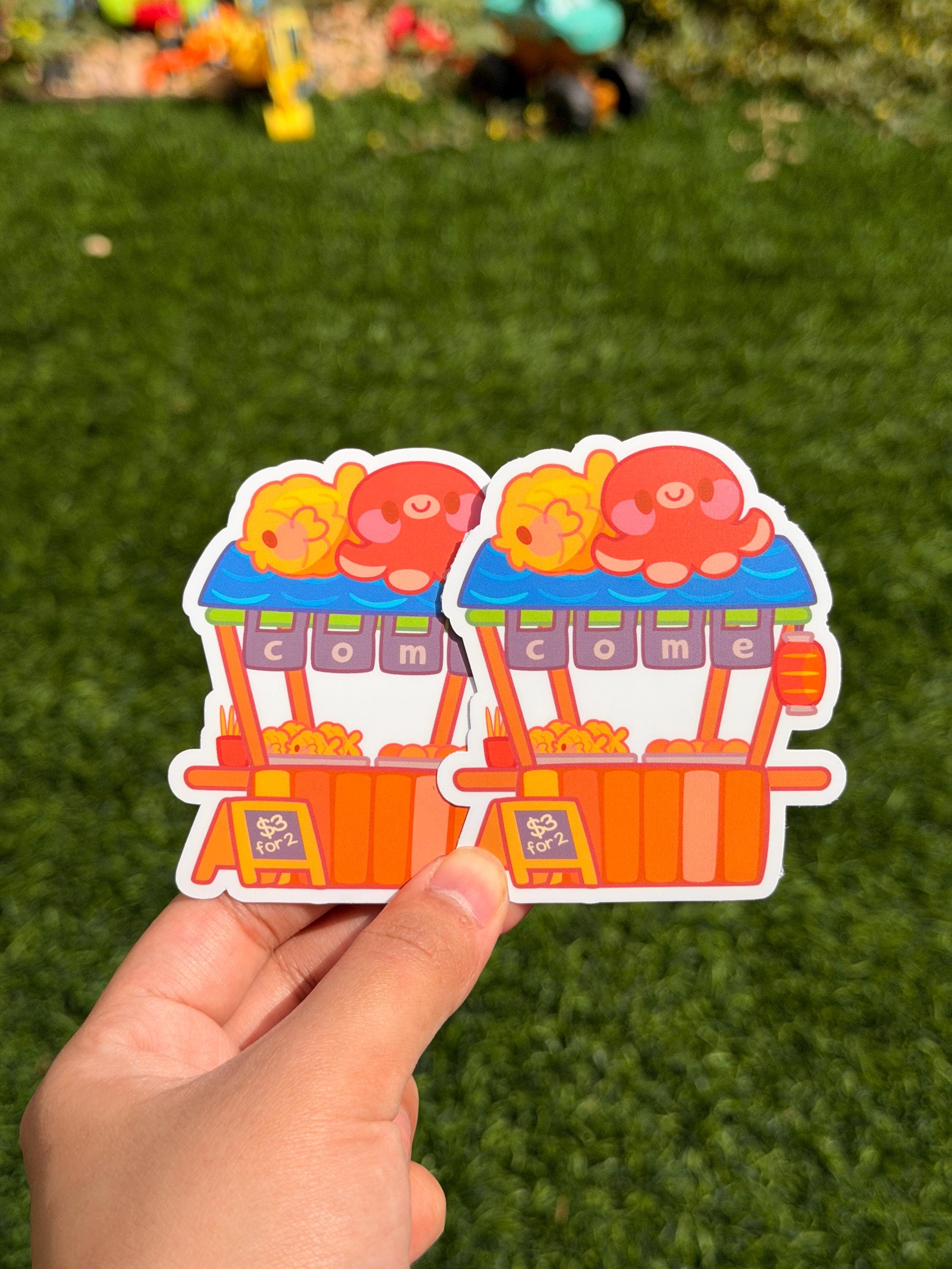 Pegatina de puesto de comida japonesa Kawaii | Pegatina troquelada | Impermeable