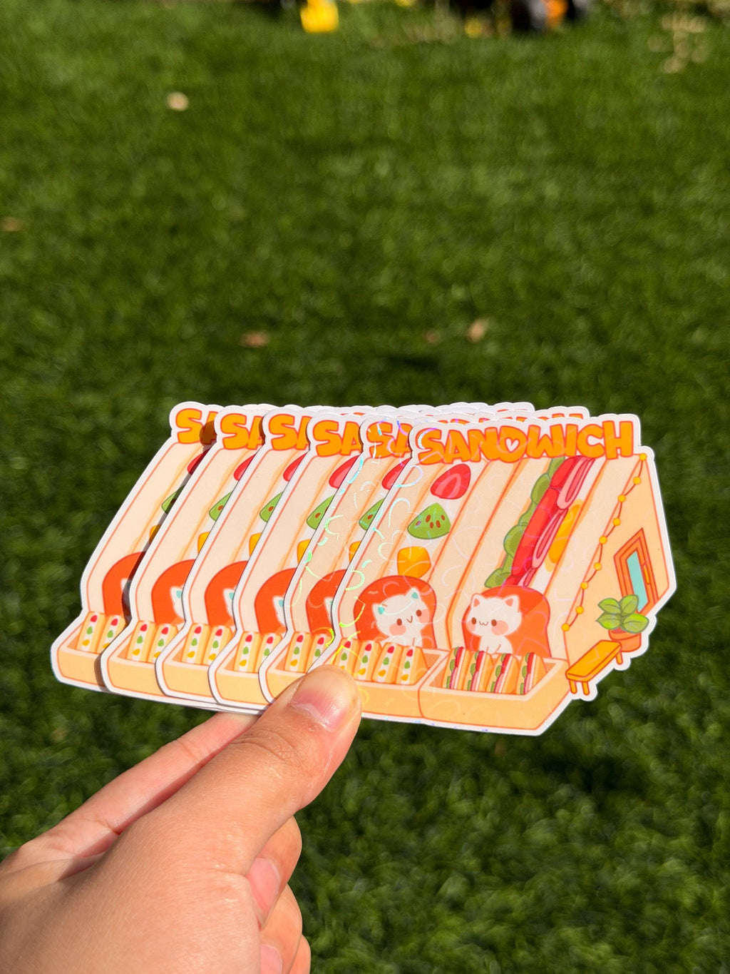 Kawaii Kitty's Sandwich Shop | Die Cut Sticker | Waterproof