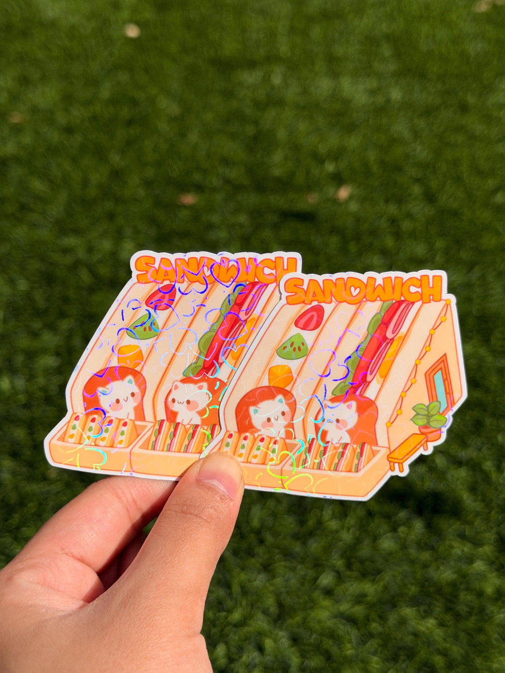 Kawaii Kitty's Sandwich Shop | Die Cut Sticker | Waterproof