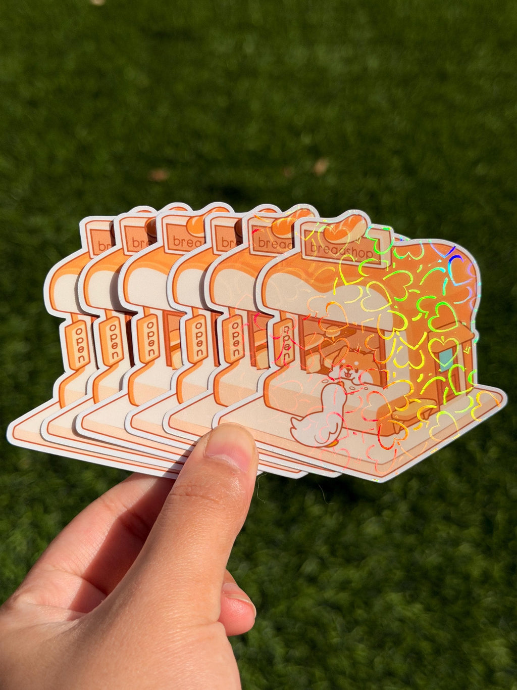 Kawaii Corgi's Bread Shop | Die Cut Sticker | Waterproof