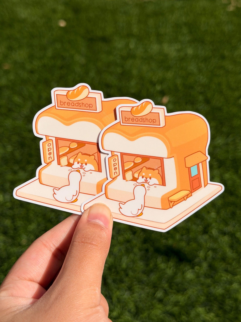 Kawaii Corgi's Bread Shop | Die Cut Sticker | Waterproof