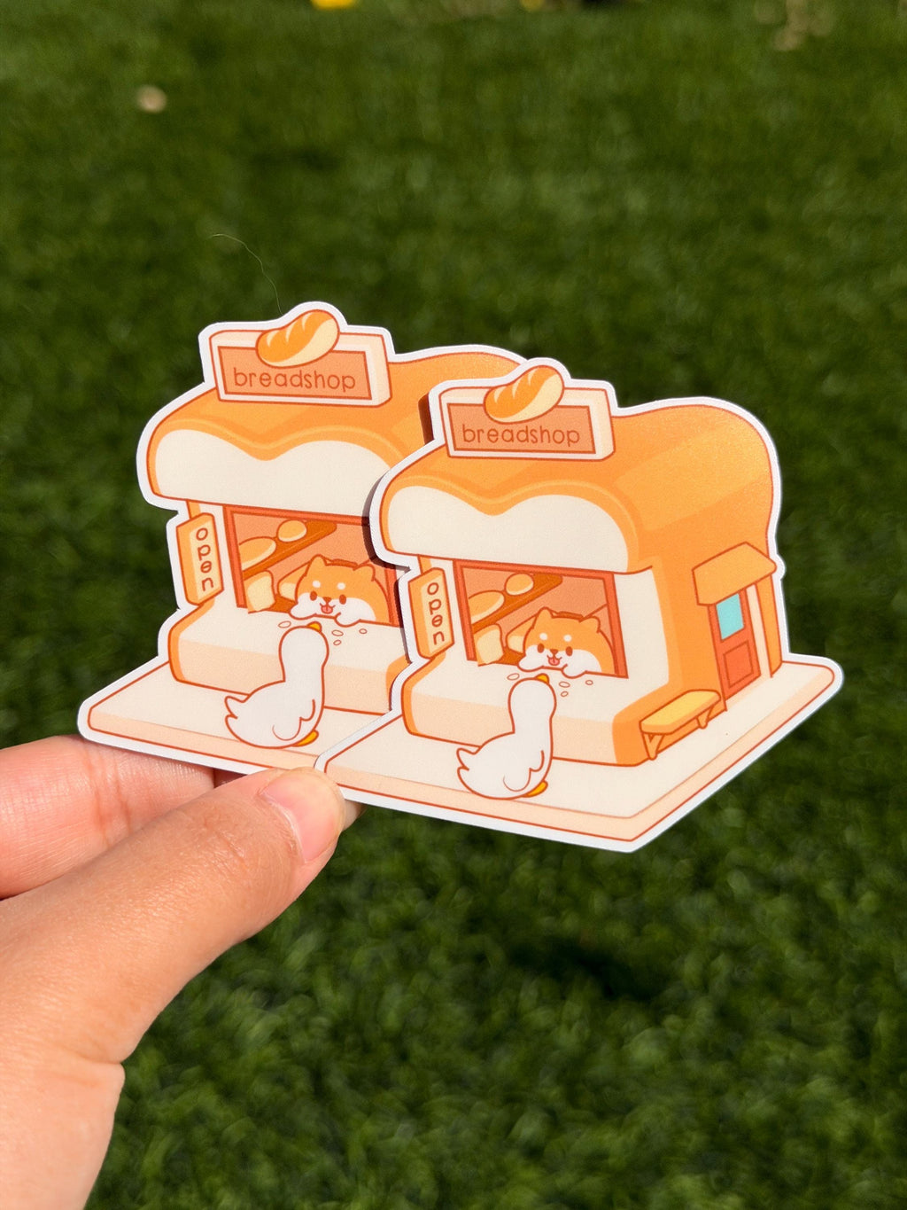 Kawaii Corgi's Bread Shop | Die Cut Sticker | Waterproof