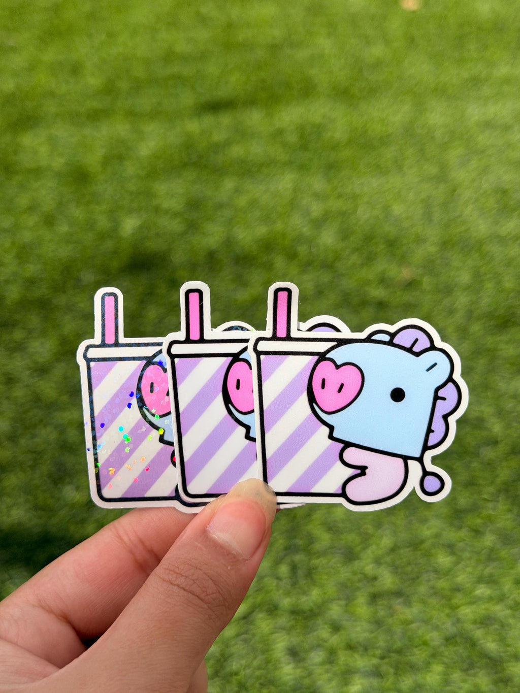 Kpop Snacks Sticker Pack | BT21 Inspired Characters | 7pcs Die Cut Vinyl Waterproof Stickers