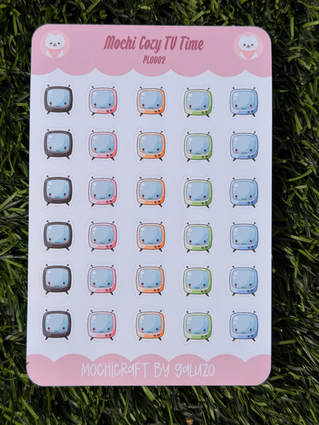 Kawaii Cozy TV Time Sticker Sheet | Kiss Cut
