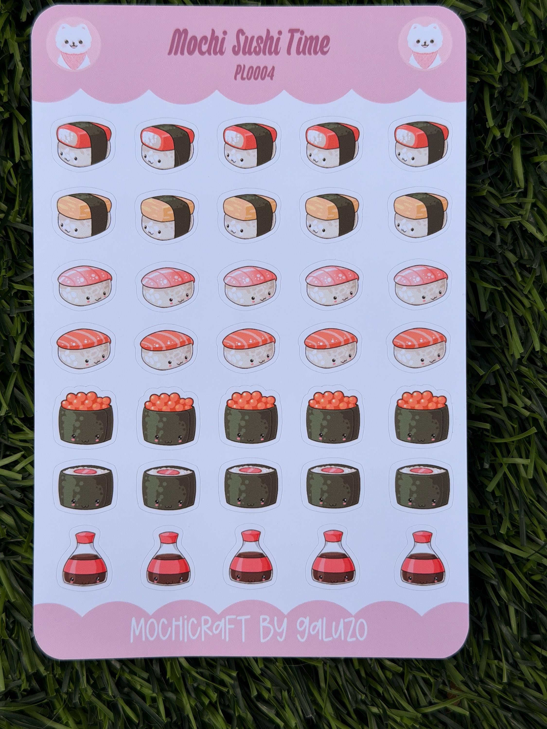 Kawaii Sushi Time Sticker Sheet | Kiss Cut