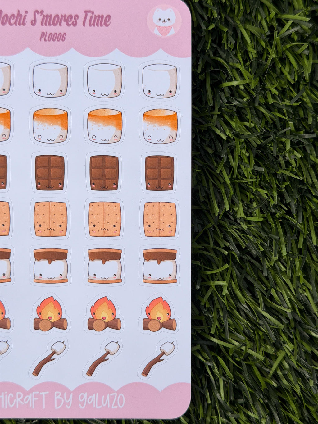 Kawaii S'mores Time Sticker Sheet | Kiss Cut