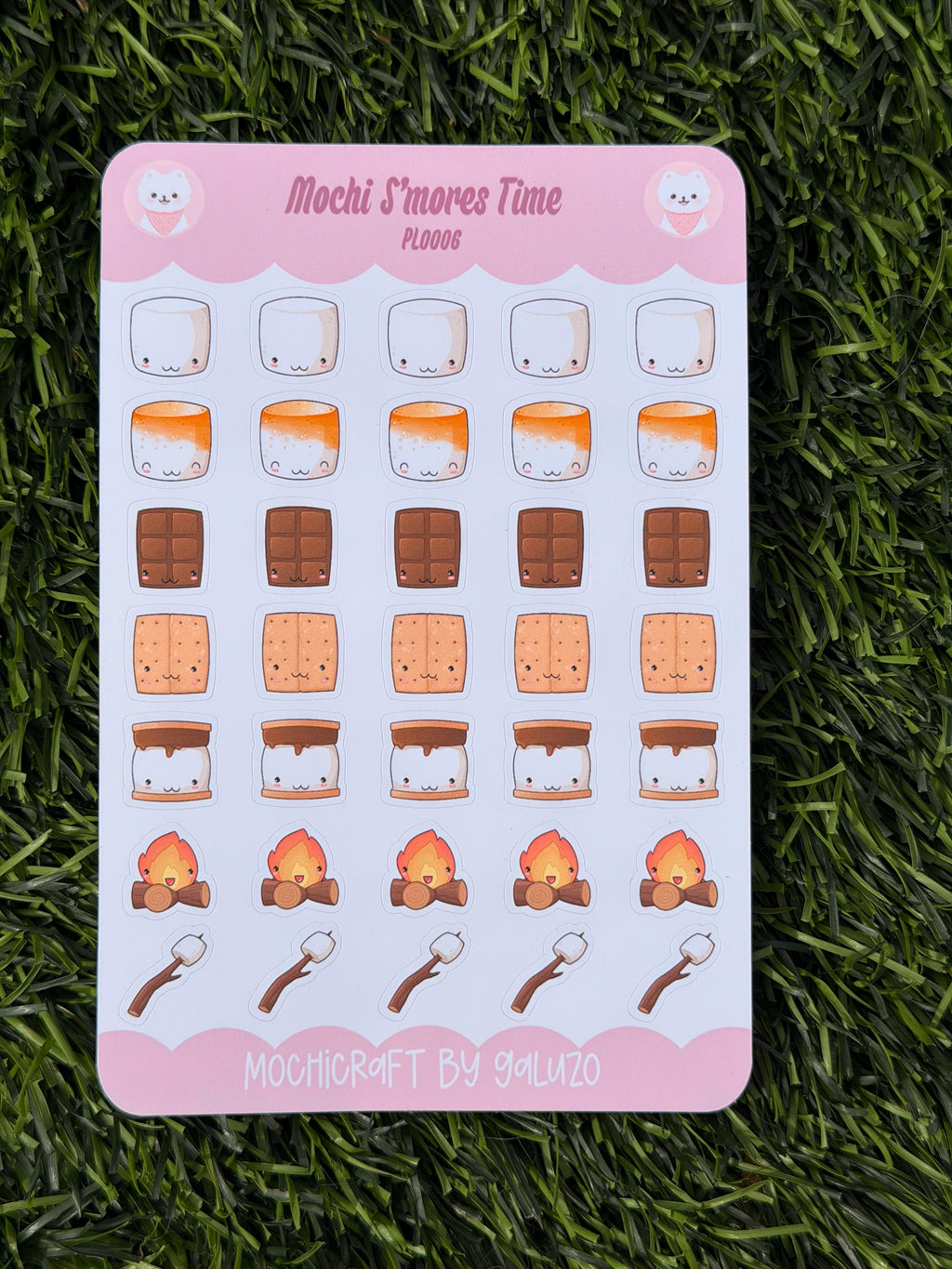 Kawaii S'mores Time Sticker Sheet | Kiss Cut