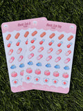 Kawaii Sick Day Sticker Sheet | Kiss Cut