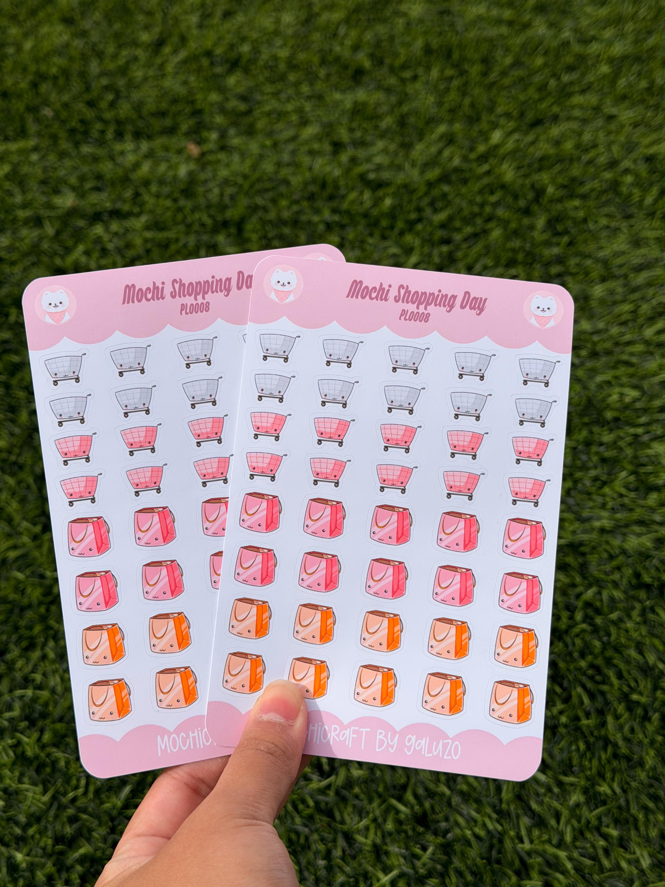 Kawaii Shopping Day Sticker Sheet | Kiss Cut