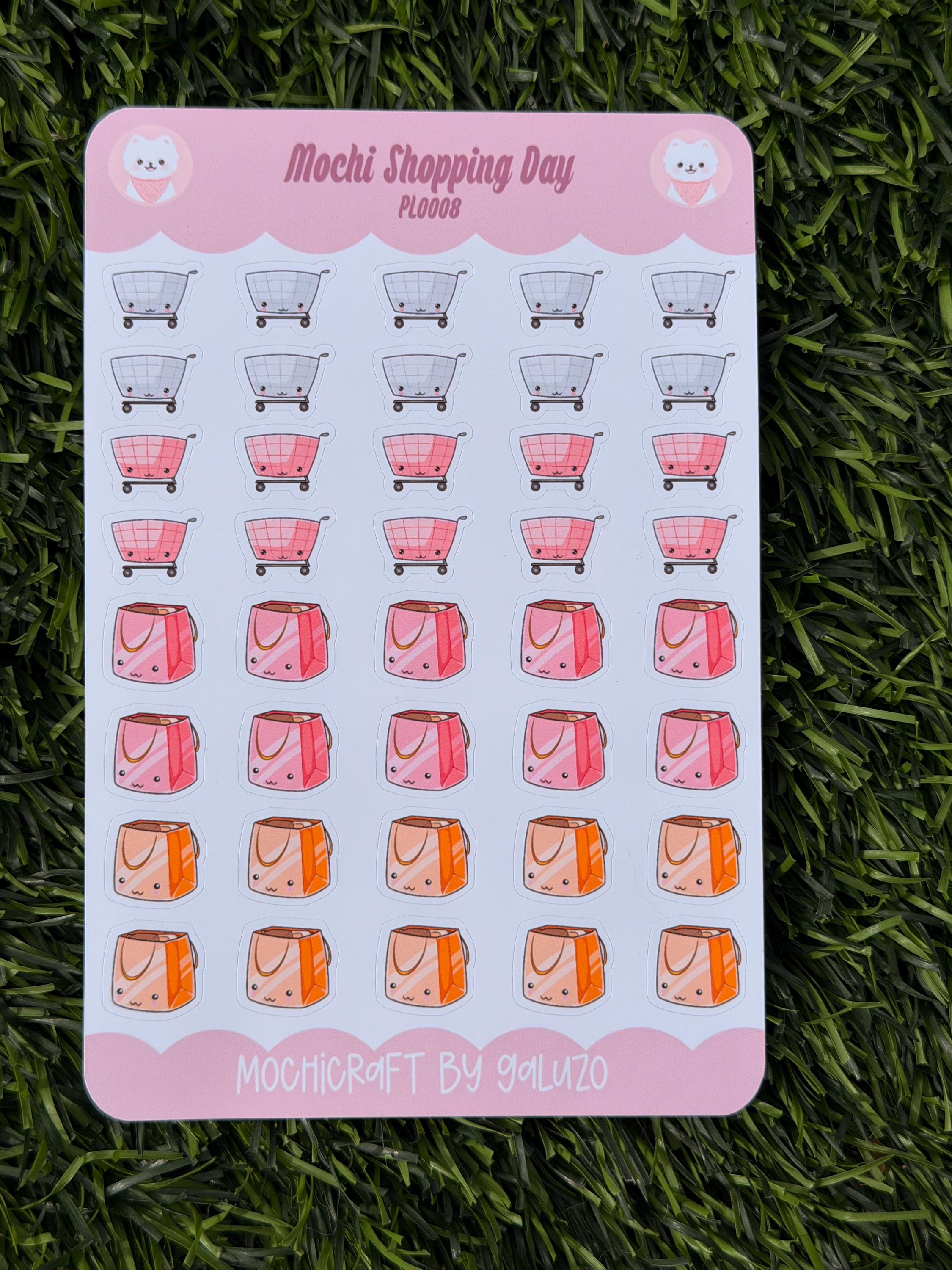 Kawaii Shopping Day Sticker Sheet | Kiss Cut