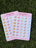 Kawaii School Works Sticker Sheet | Kiss Cut