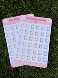 Kawaii Medication Refill Sticker Sheet | Kiss Cut