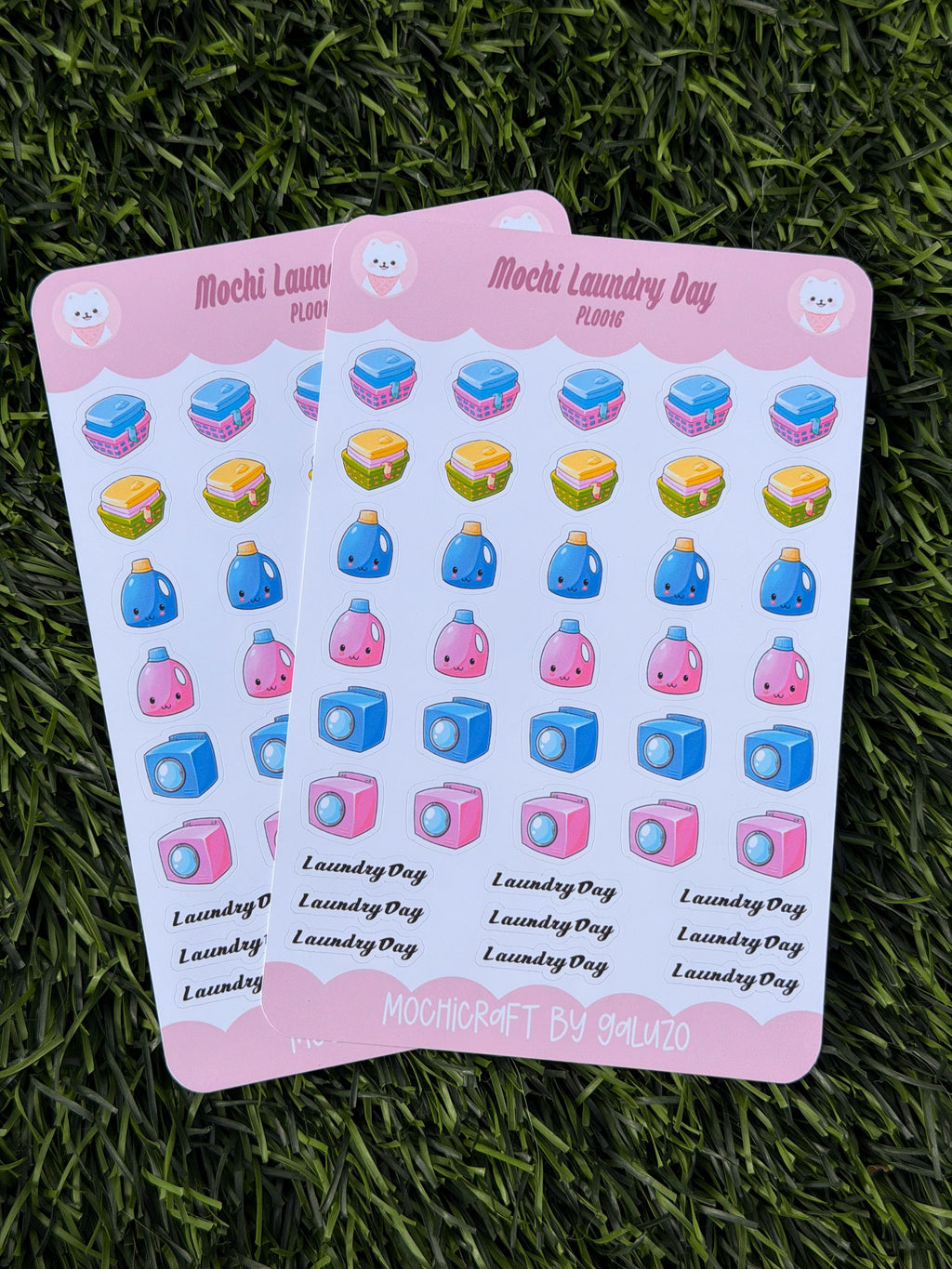 Kawaii Laundry Day Sticker Sheet | Kiss Cut