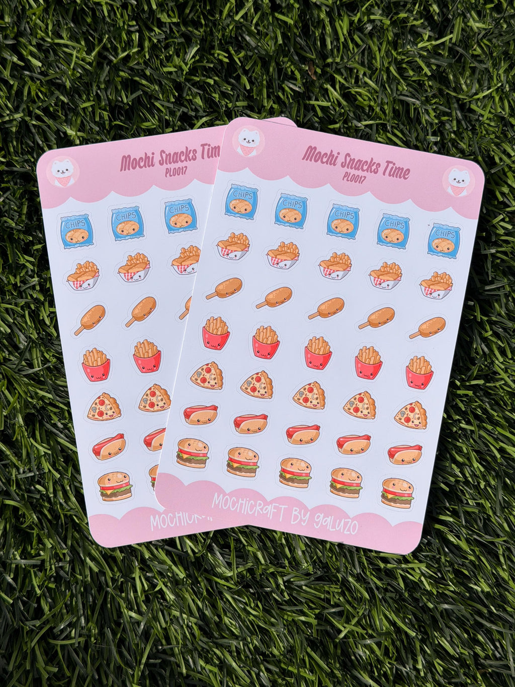 Kawaii Snacks Time Sticker Sheet | Kiss Cut