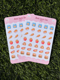 Kawaii Snacks Time Sticker Sheet | Kiss Cut