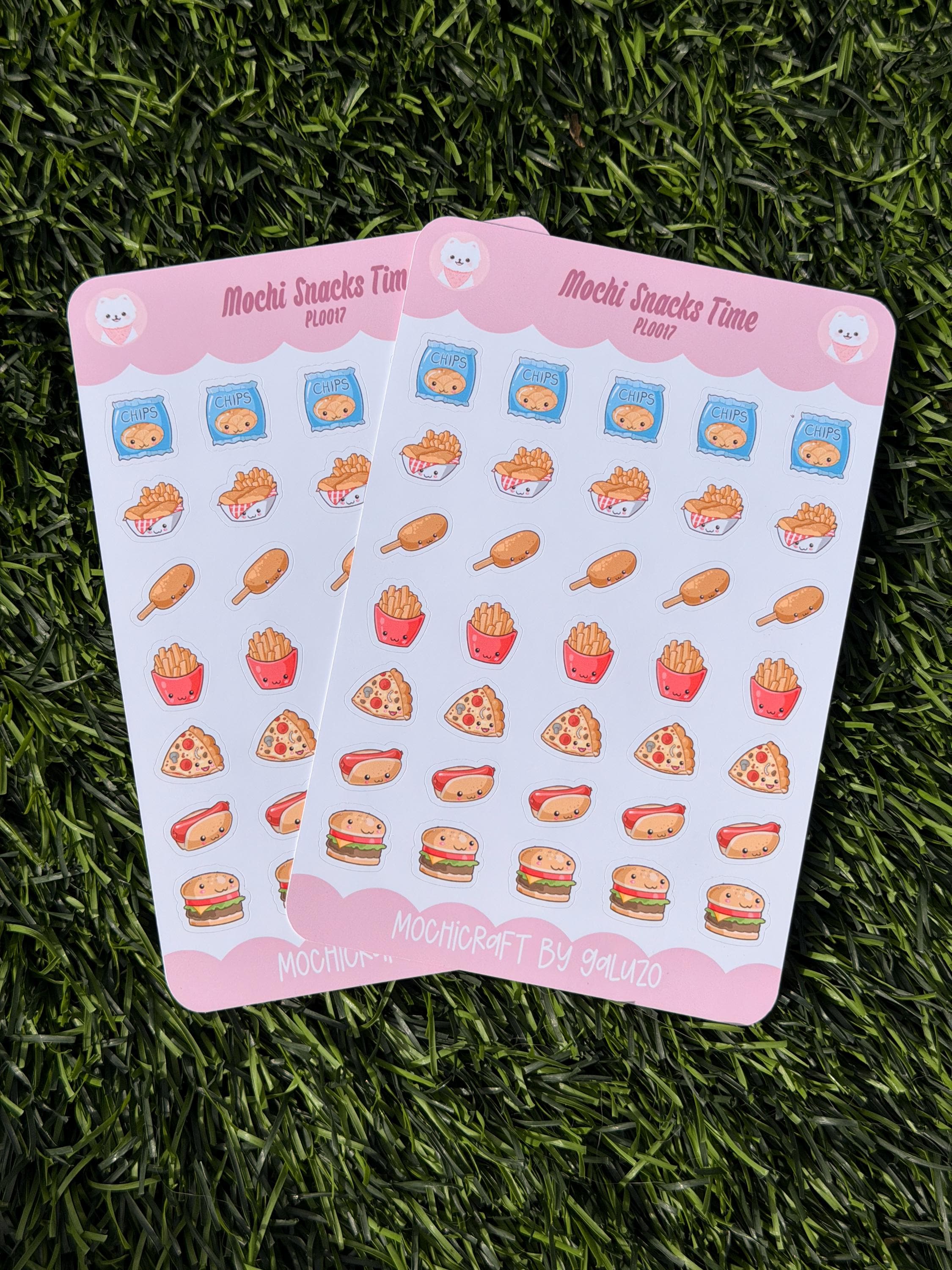 Kawaii Snacks Time Sticker Sheet | Kiss Cut