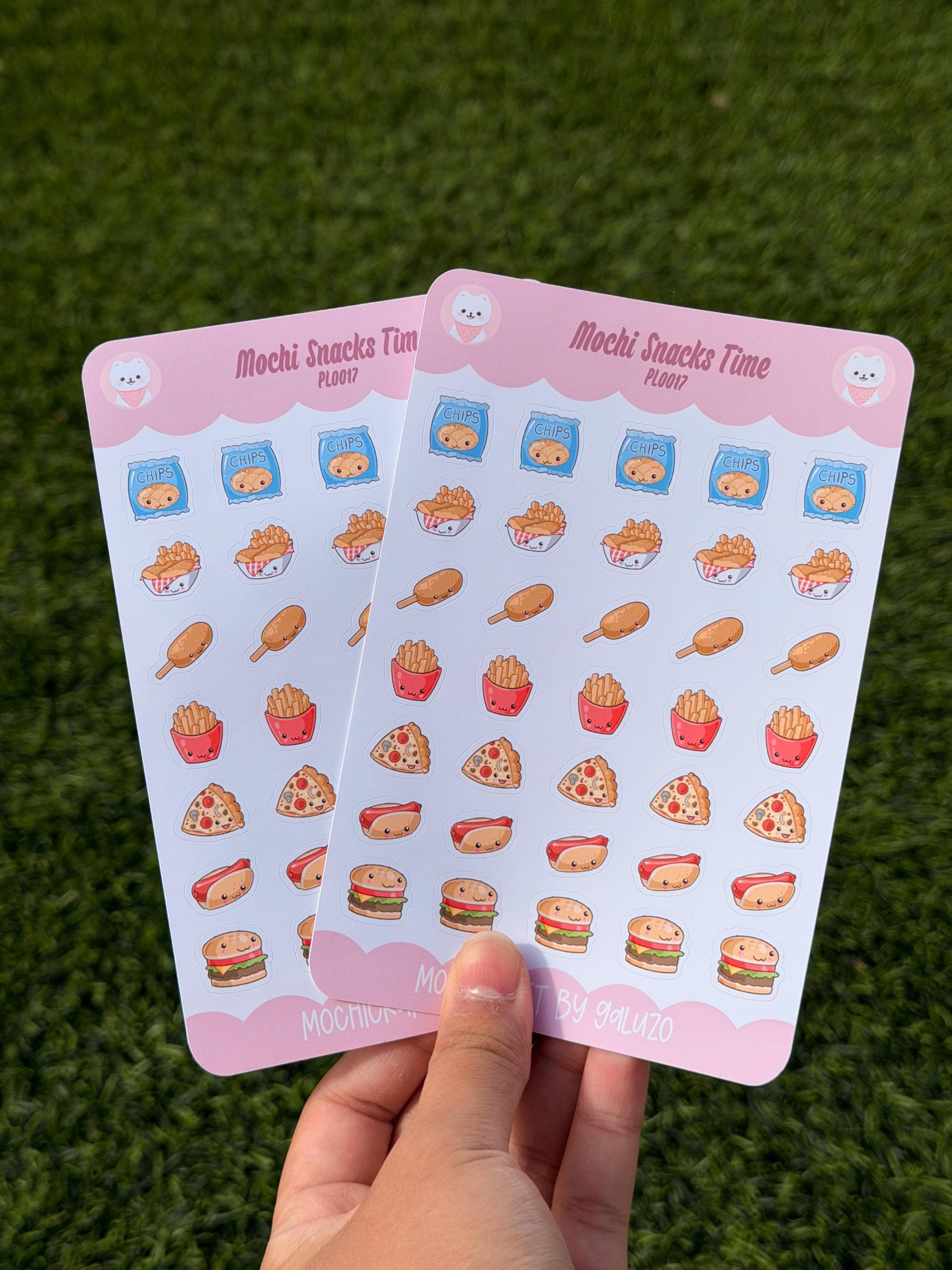 Kawaii Snacks Time Sticker Sheet | Kiss Cut