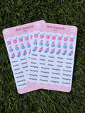 Kawaii Cleaning Day Sticker Sheet | Kiss Cut