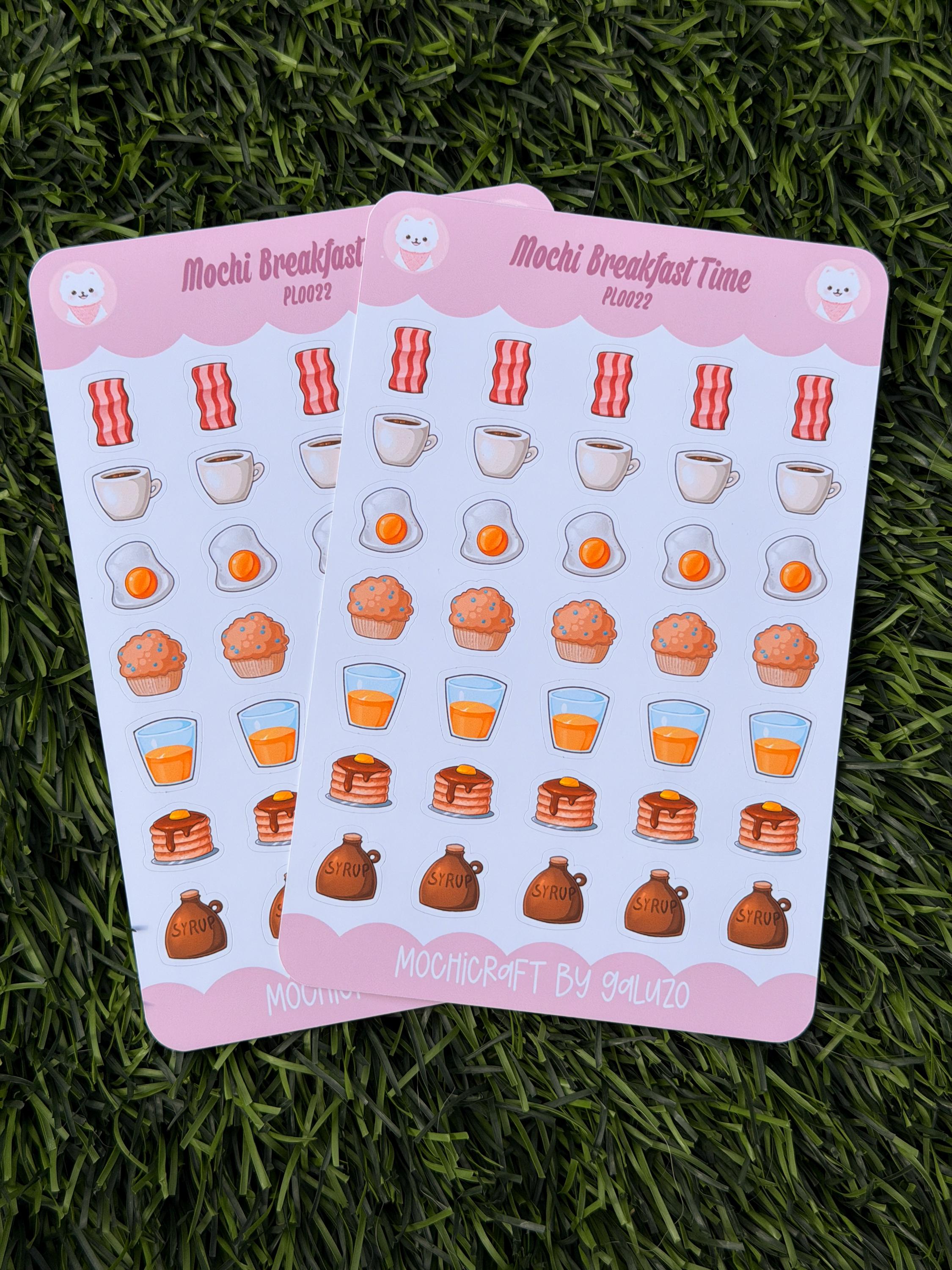 Kawaii Breakfast Time Sticker Sheet | Kiss Cut