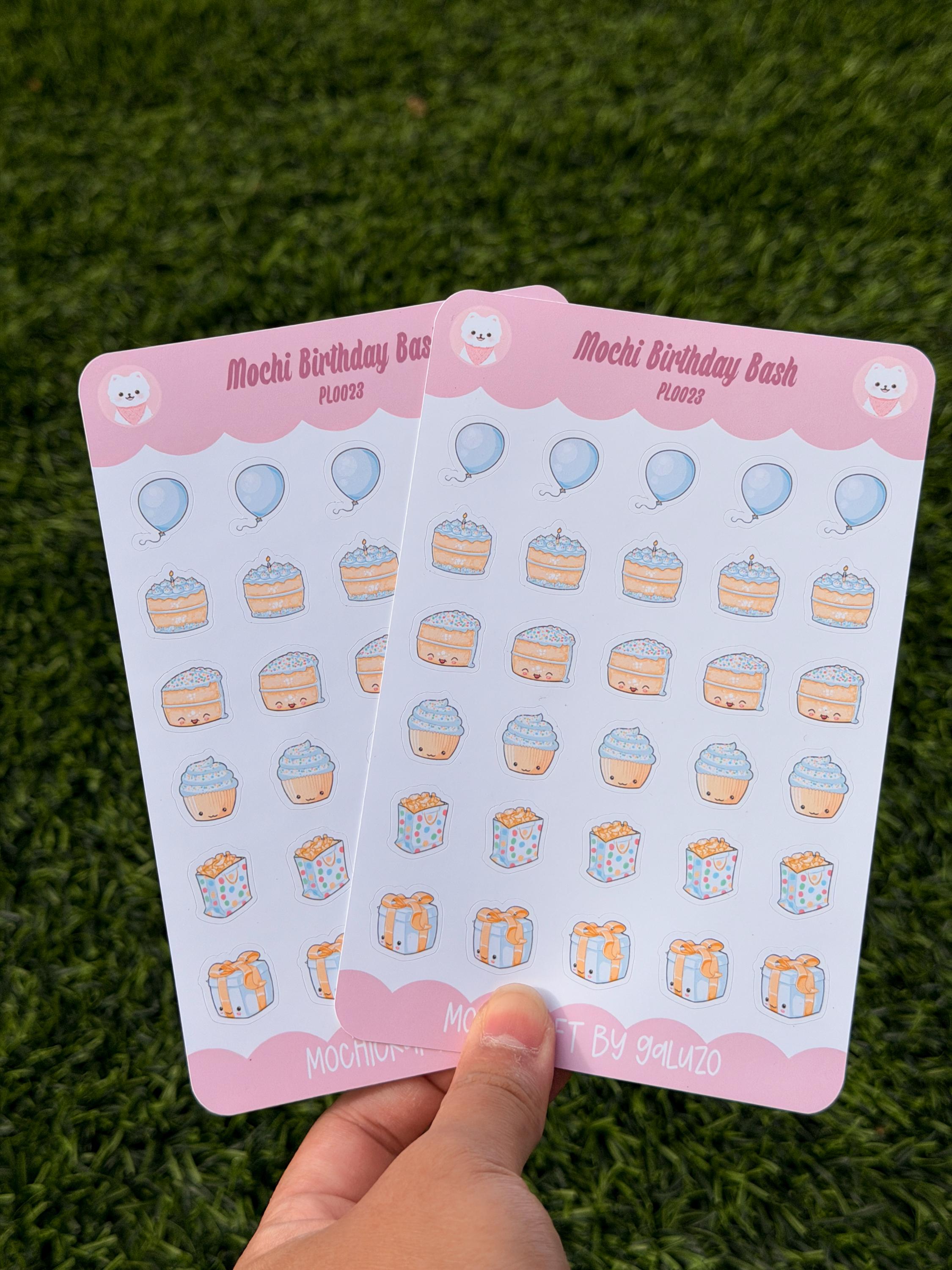 Kawaii Birthday Bash Sticker Sheet | Kiss Cut
