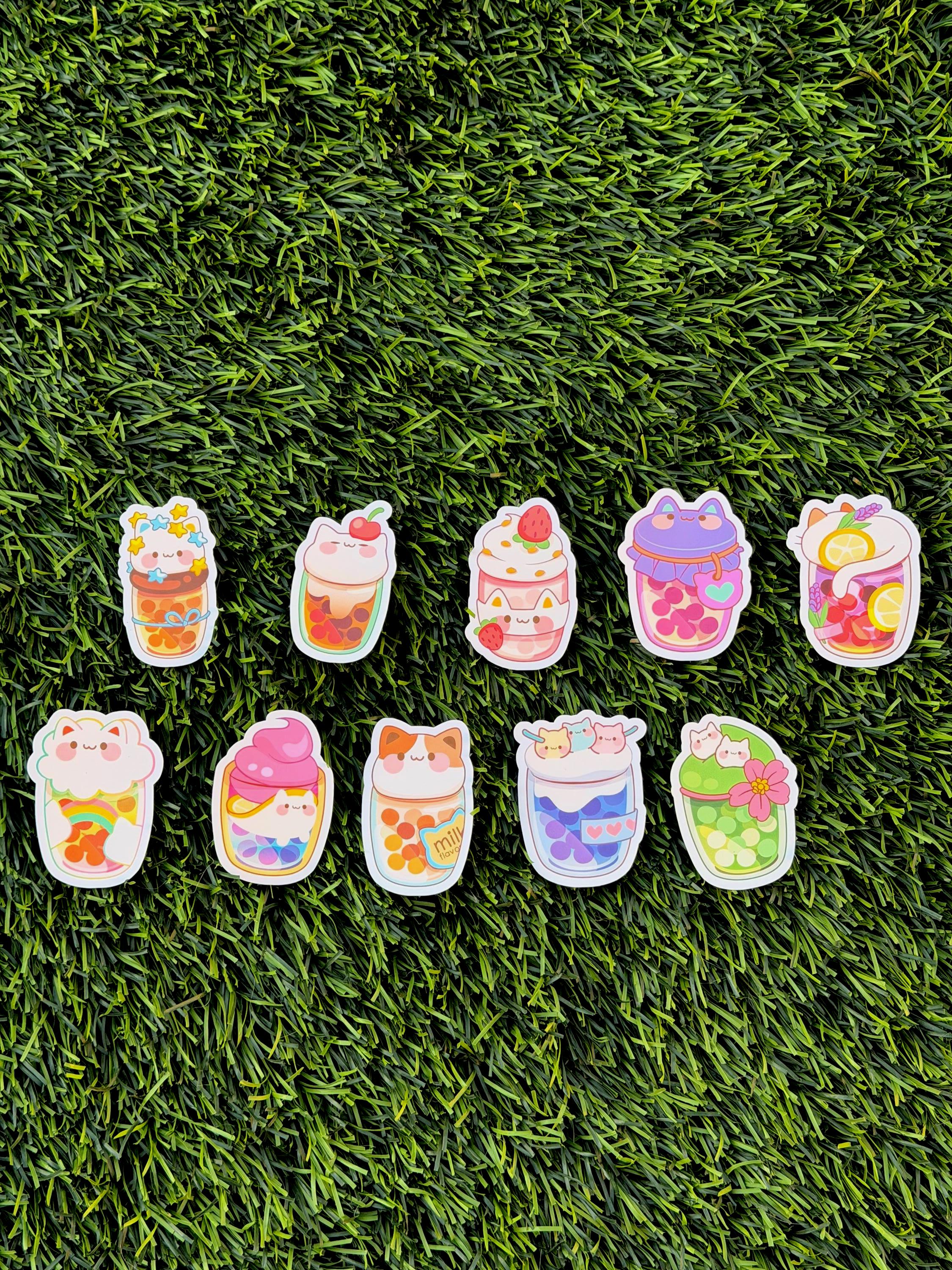 Kawaii Boba Sticker Pack | Die Cut Sticker