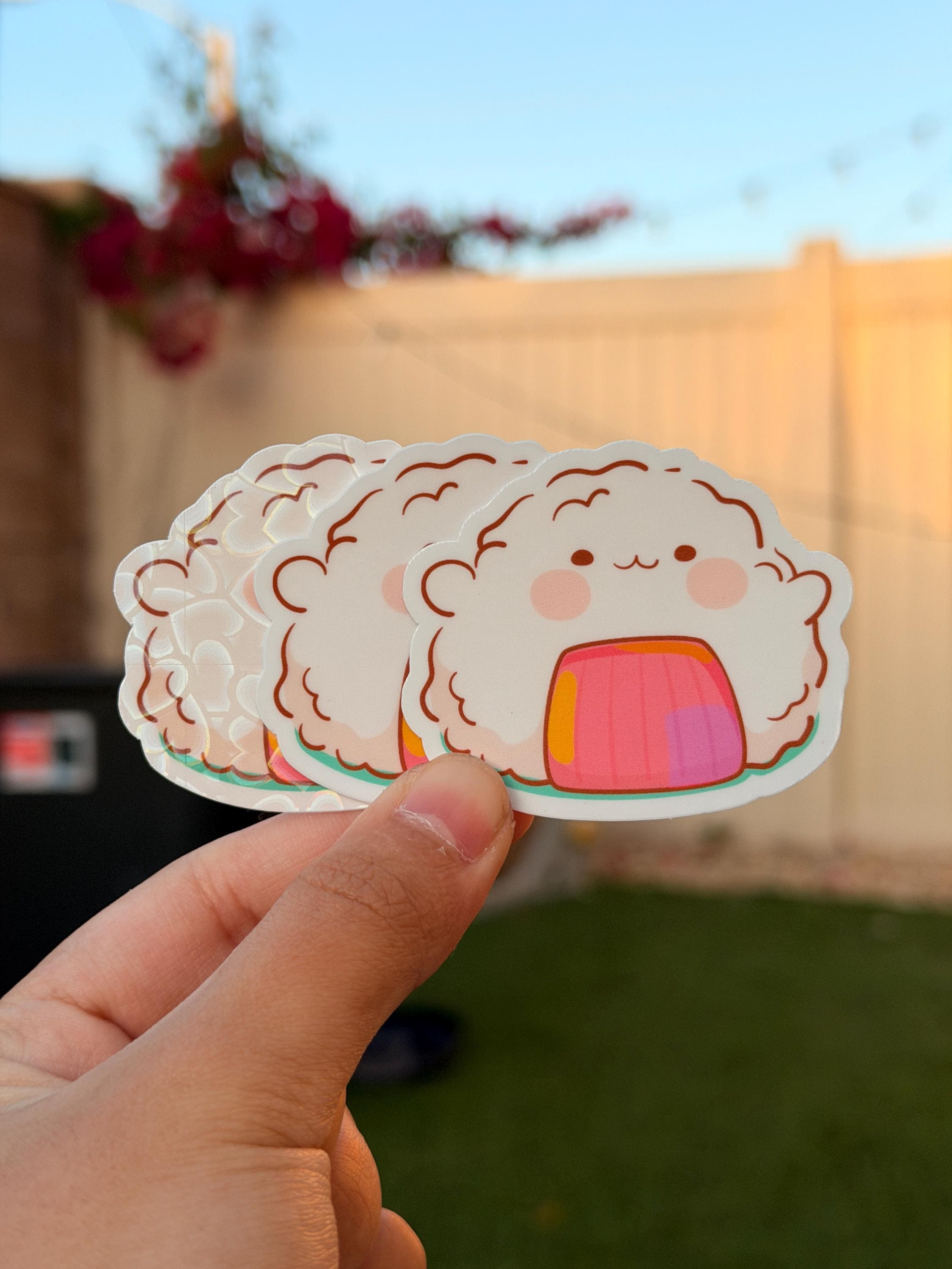 Paquete de pegatinas de arroz Kawaii | Pegatina troquelada