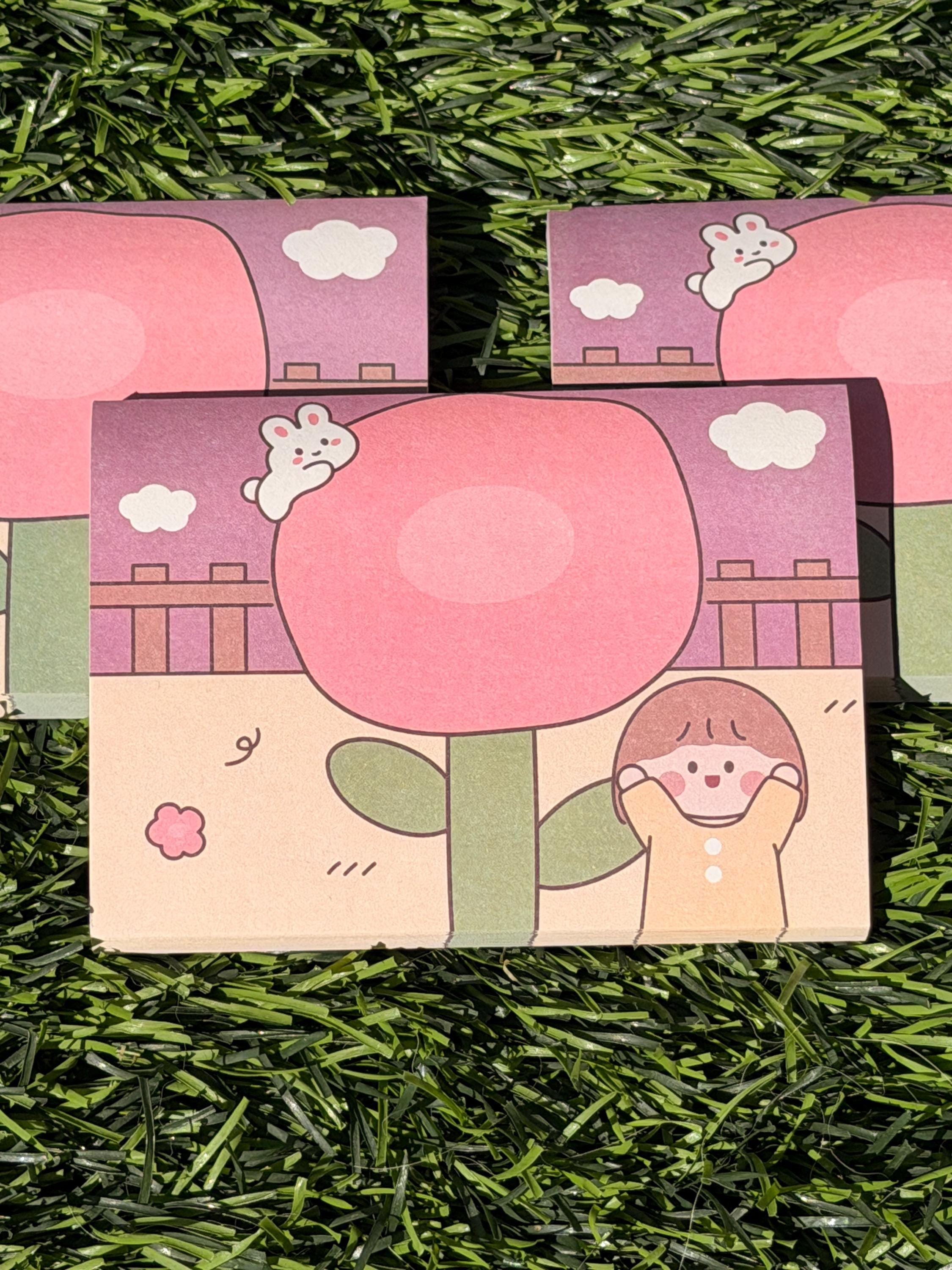 Kawaii Flower Girl Sticky Notes