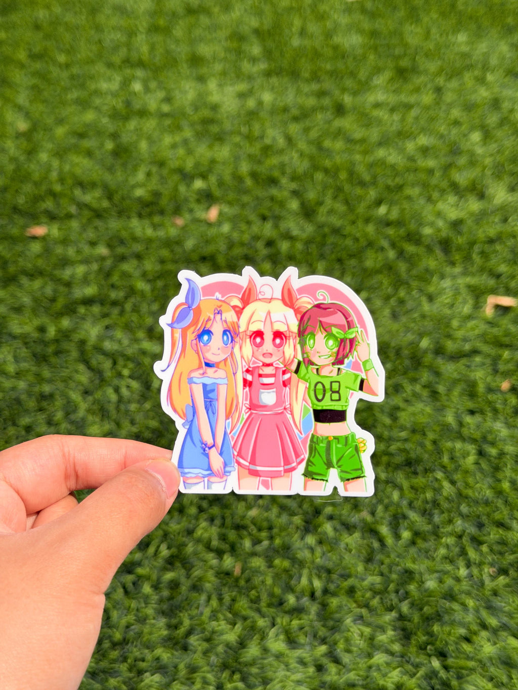 Chibi Cartoon Superhero Girls Trio | Die Cut Sticker | Waterproof