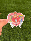 Kawaii Cartoon Superhero Girls Trio | Die Cut Sticker | Waterproof