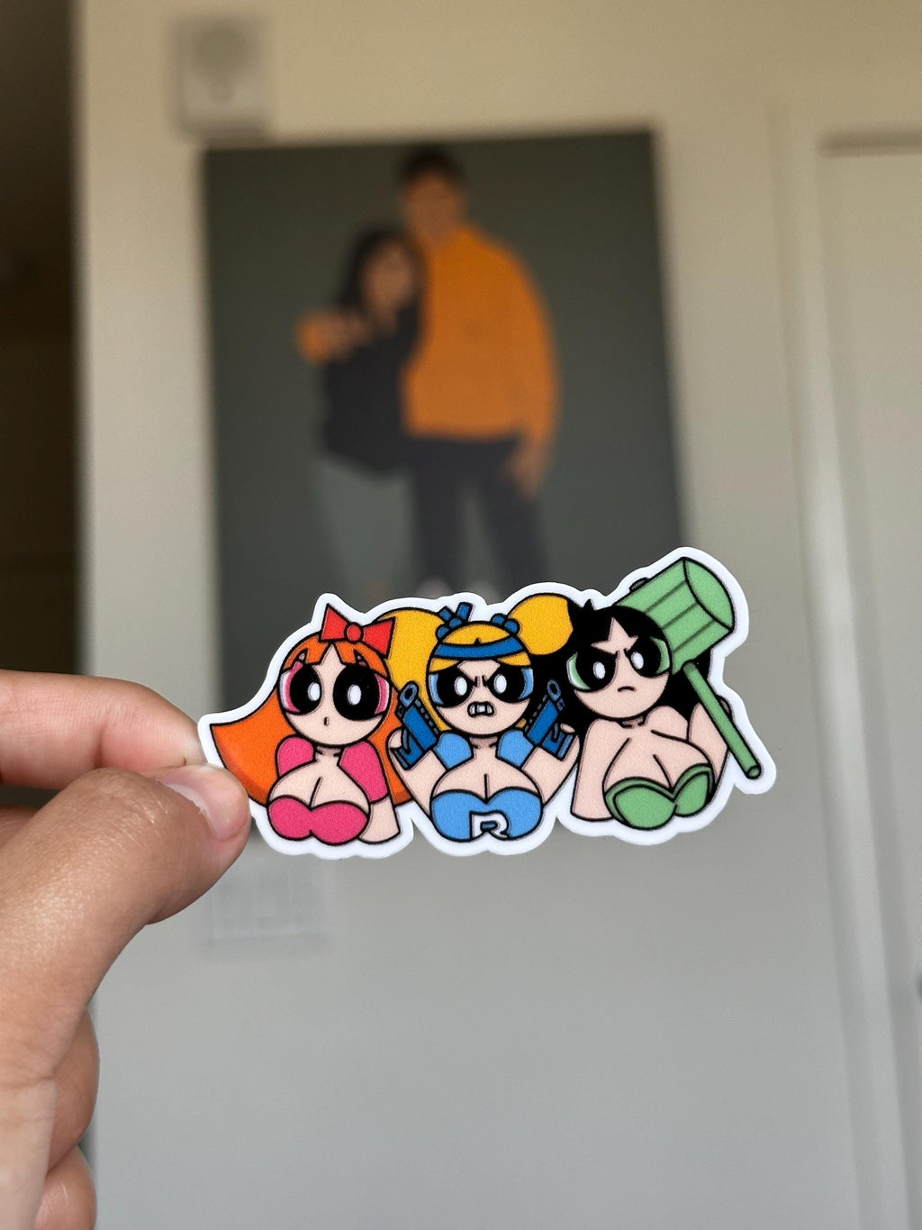 Cartoon Superhero Girls Trio | Die Cut Sticker | Waterproof