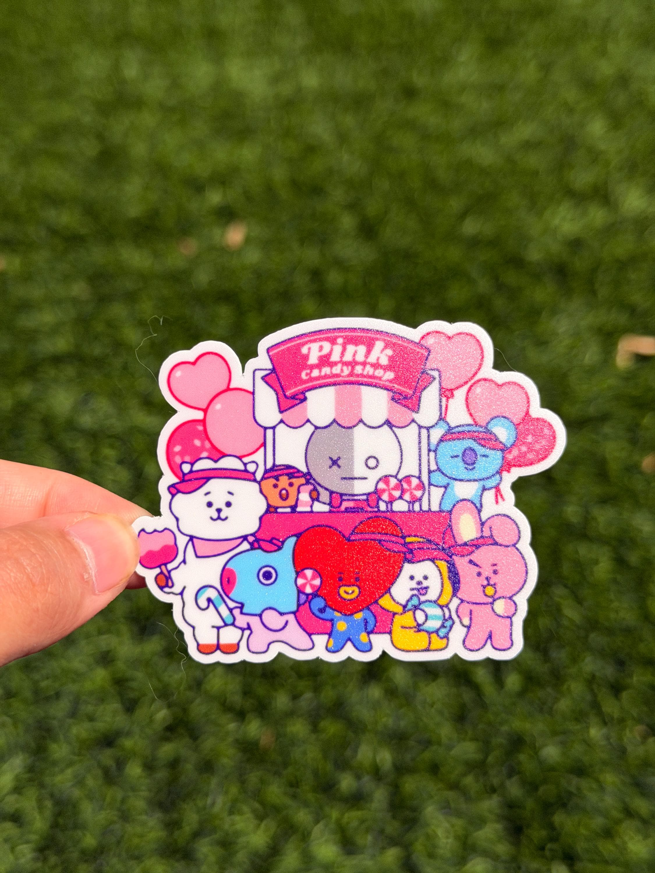 Kawaii Kpop Pink Candy Shop Sticker | Die Cut Sticker | Waterproof