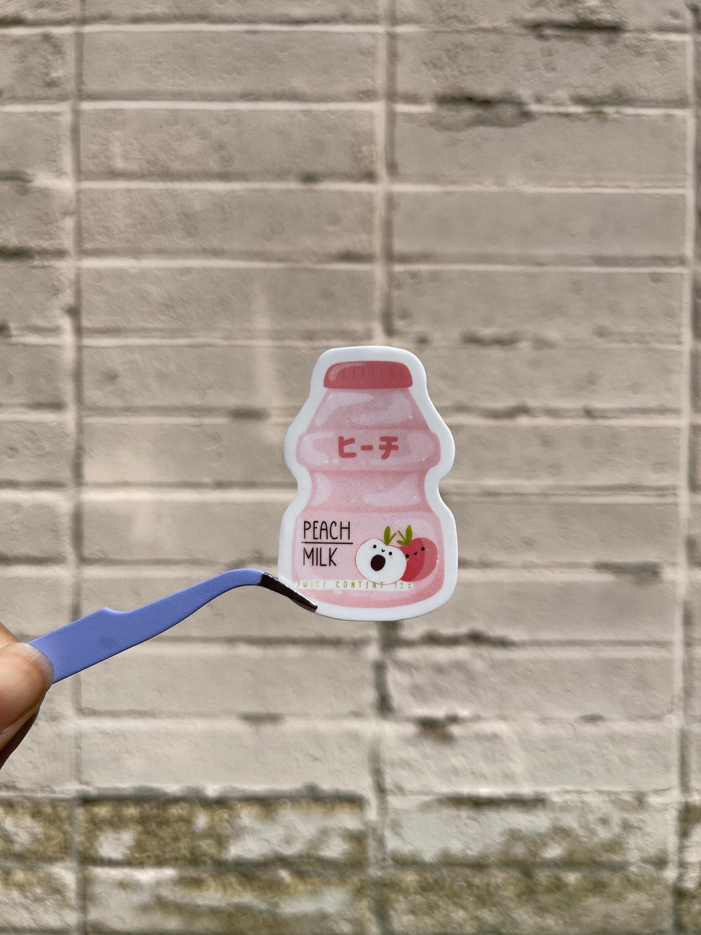 Kawaii Peach Milk & Strawberry Milk Stickers | Die Cut Sticker | Waterproof