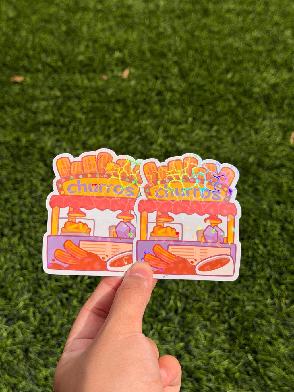 Kawaii Churros Stall Sticker | Die Cut Sticker | Waterproof