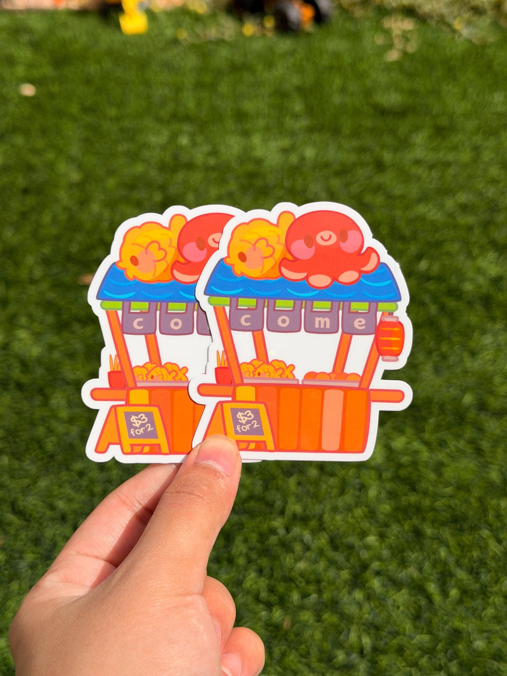 Pegatina de puesto de comida japonesa Kawaii | Pegatina troquelada | Impermeable