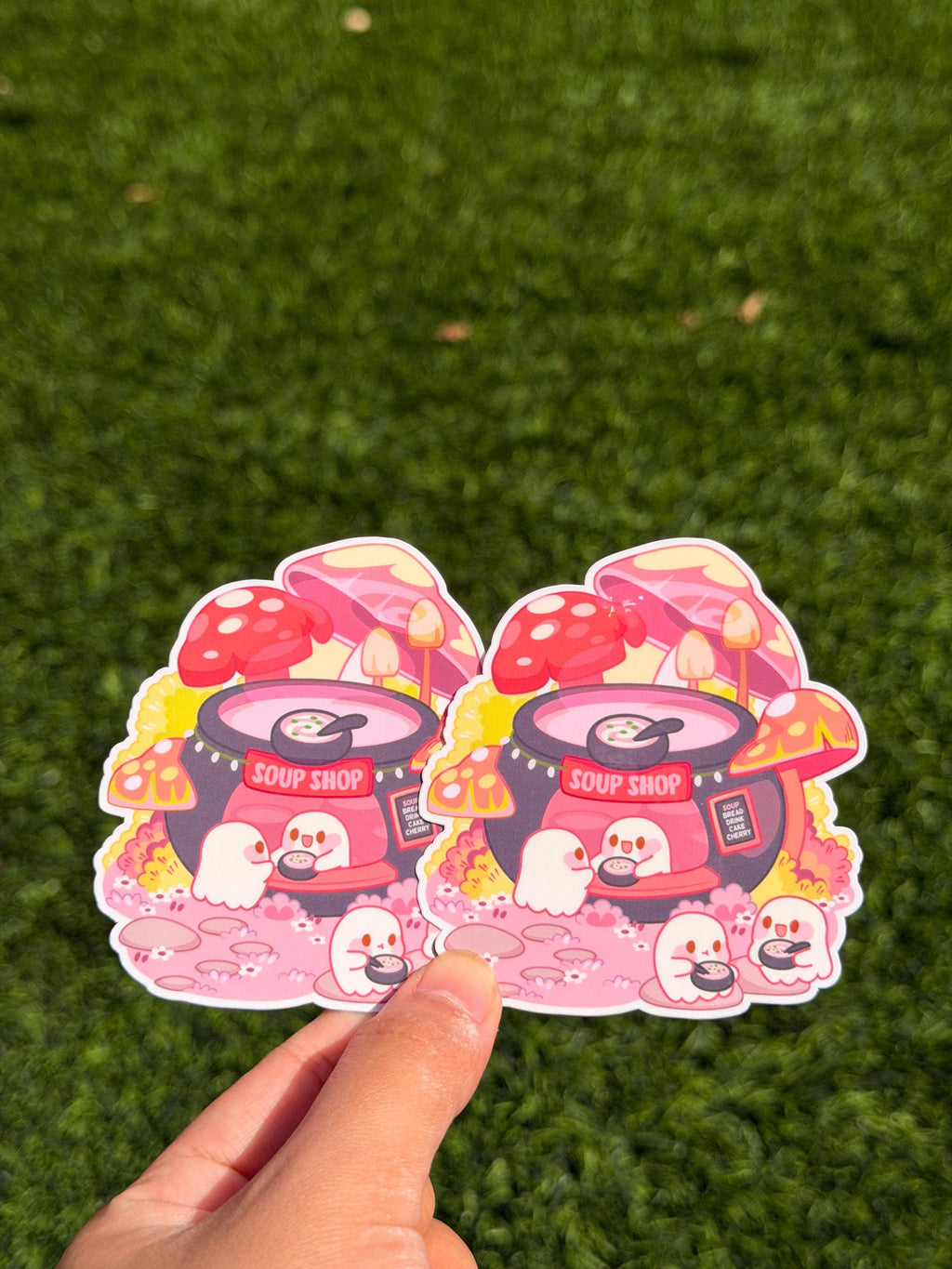 Kawaii Ghostly Duck Bakery Shop | Die Cut Sticker | Waterproof