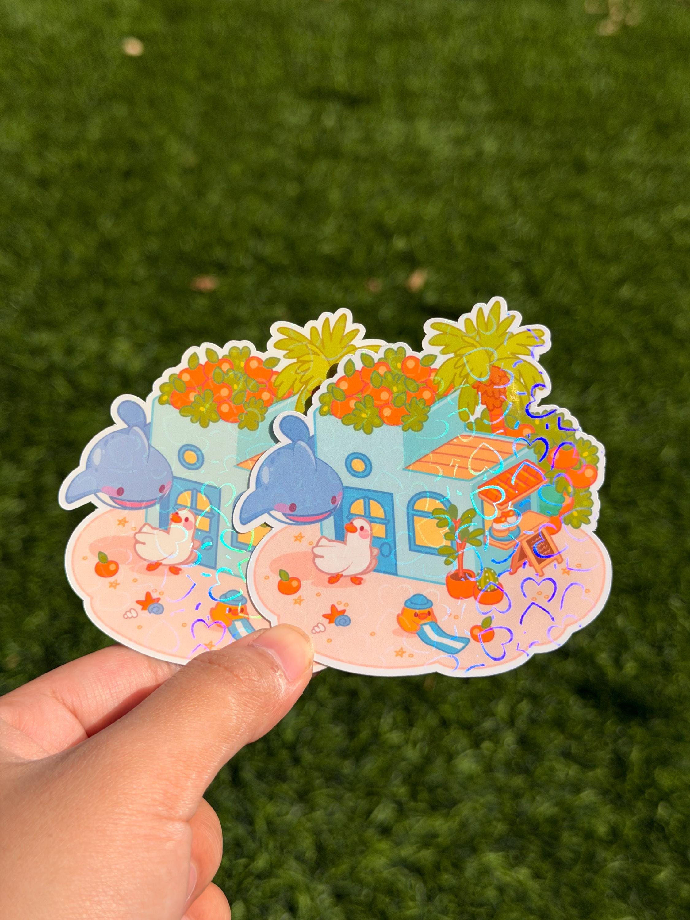 Kawaii Beach Marmalade Shop Sticker | Die Cut Sticker | Waterproof