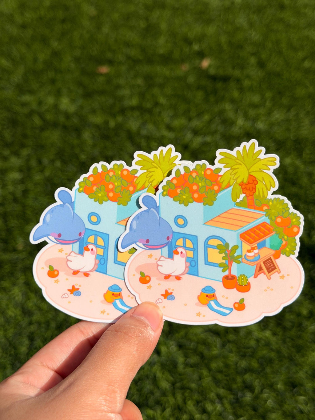 Kawaii Beach Marmalade Shop Sticker | Die Cut Sticker | Waterproof