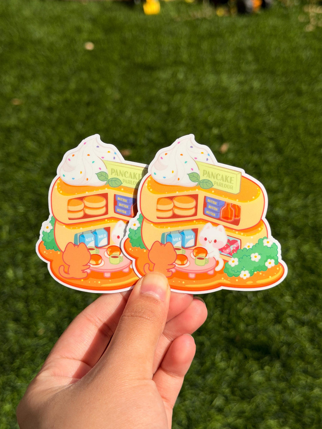 Kawaii Kitty’s Pancake Parlour Shop | Die Cut Sticker | Waterproof