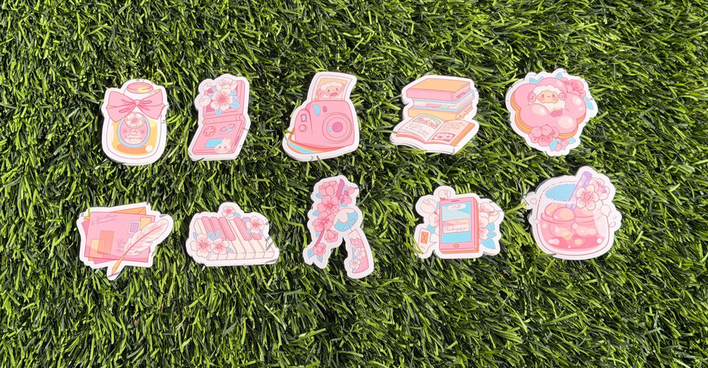 Kawaii Pink Sticker Collection | Die Cut Sticker