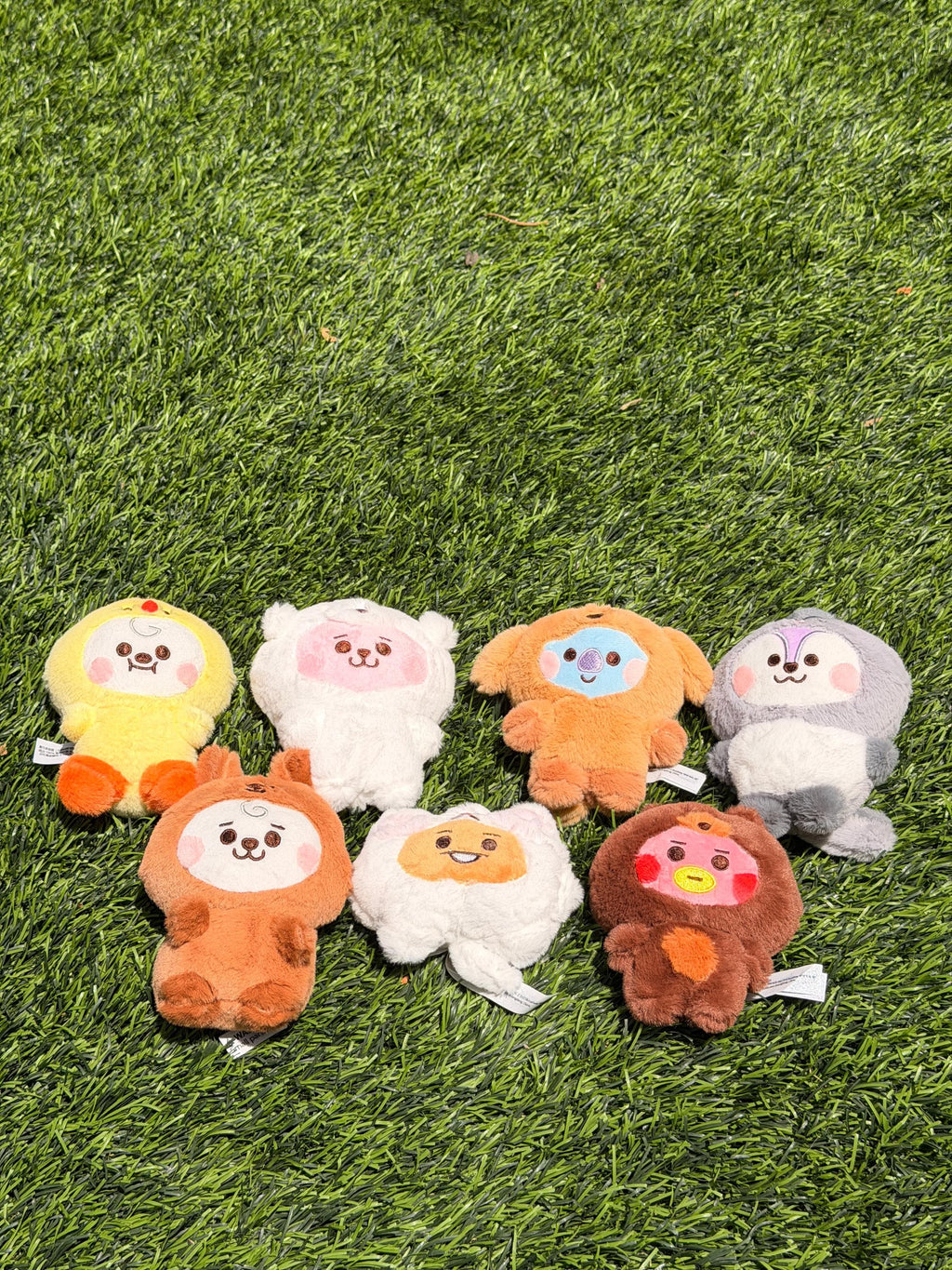 KPOP Plush Keychain | Fluffy Collection | Cute Kawaii Character Keyring, Soft Mini Plush Charm, BTS Inspired Gift