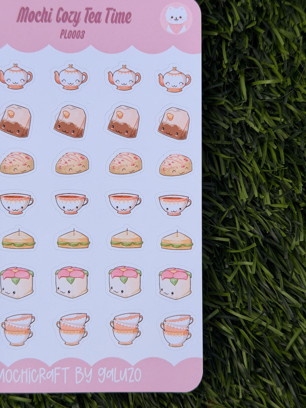 Kawaii Cozy Tea Time Sticker Sheet | Kiss Cut