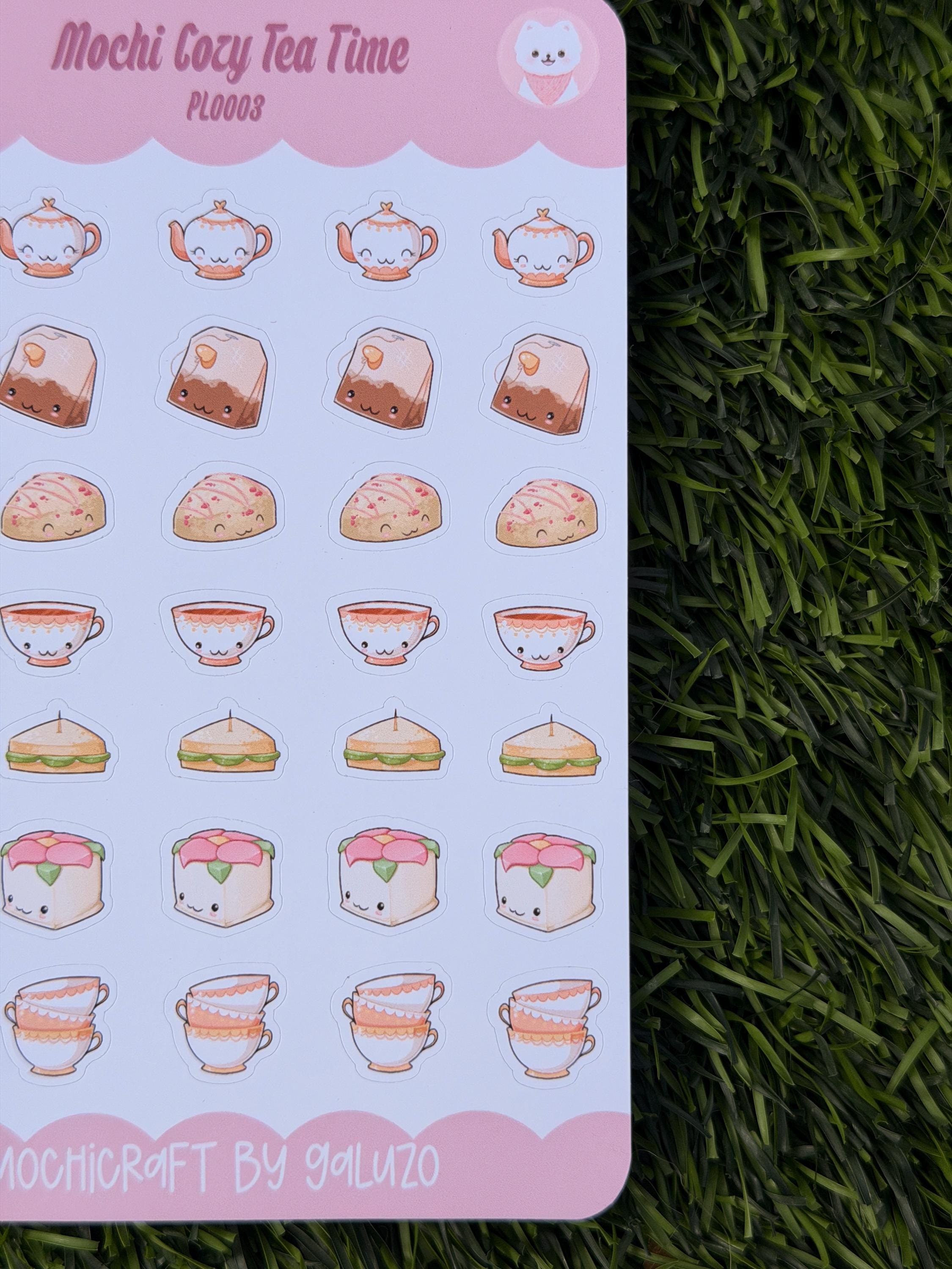 Kawaii Cozy Tea Time Sticker Sheet | Kiss Cut