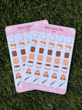Kawaii S'mores Time Sticker Sheet | Kiss Cut