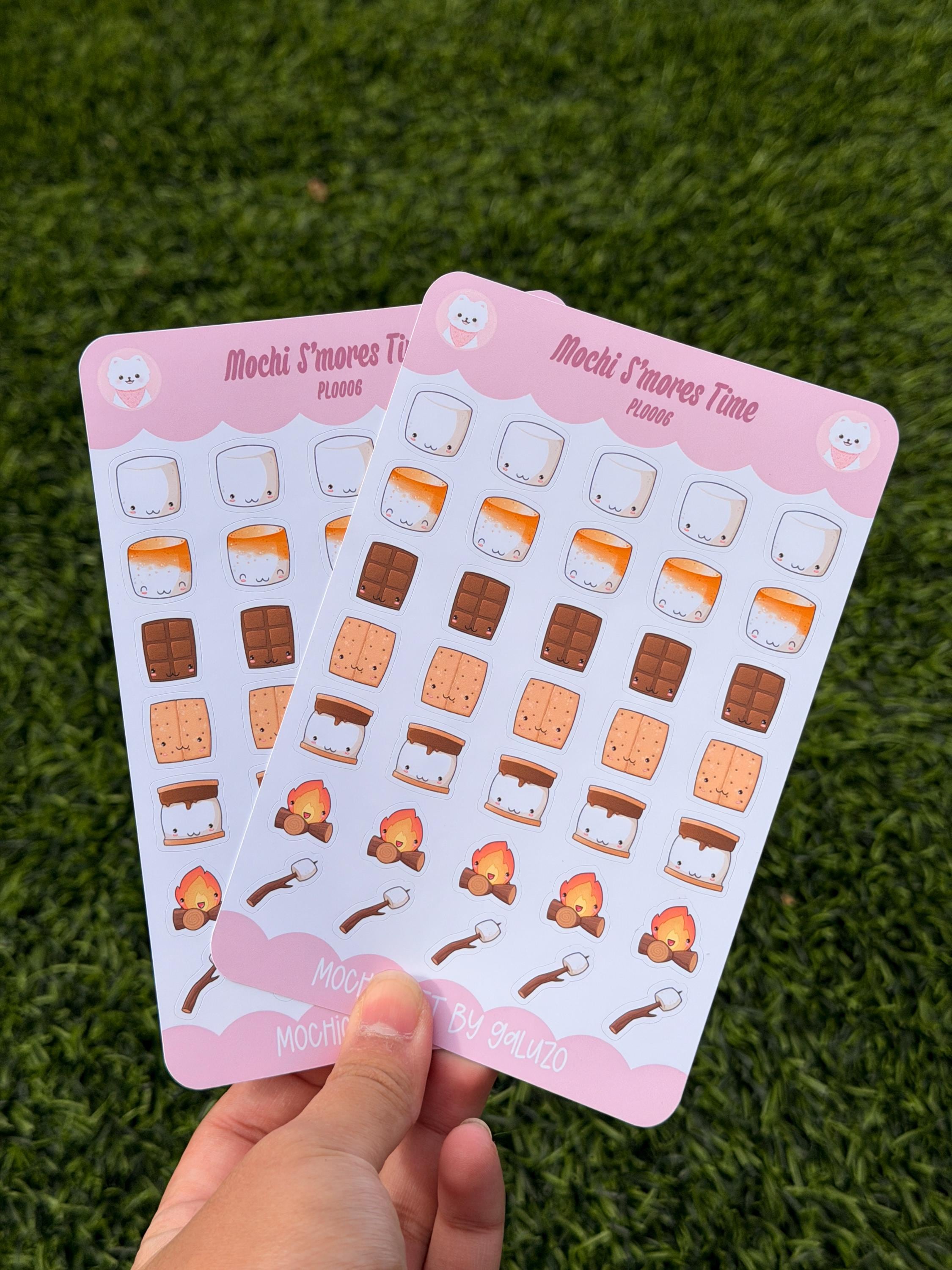 Kawaii S'mores Time Sticker Sheet | Kiss Cut