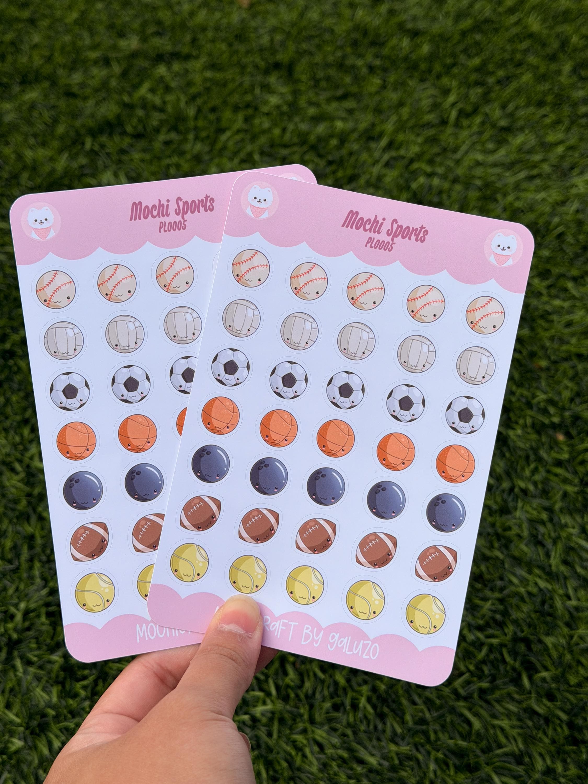 Kawaii Sports Sticker Sheet | Kiss Cut