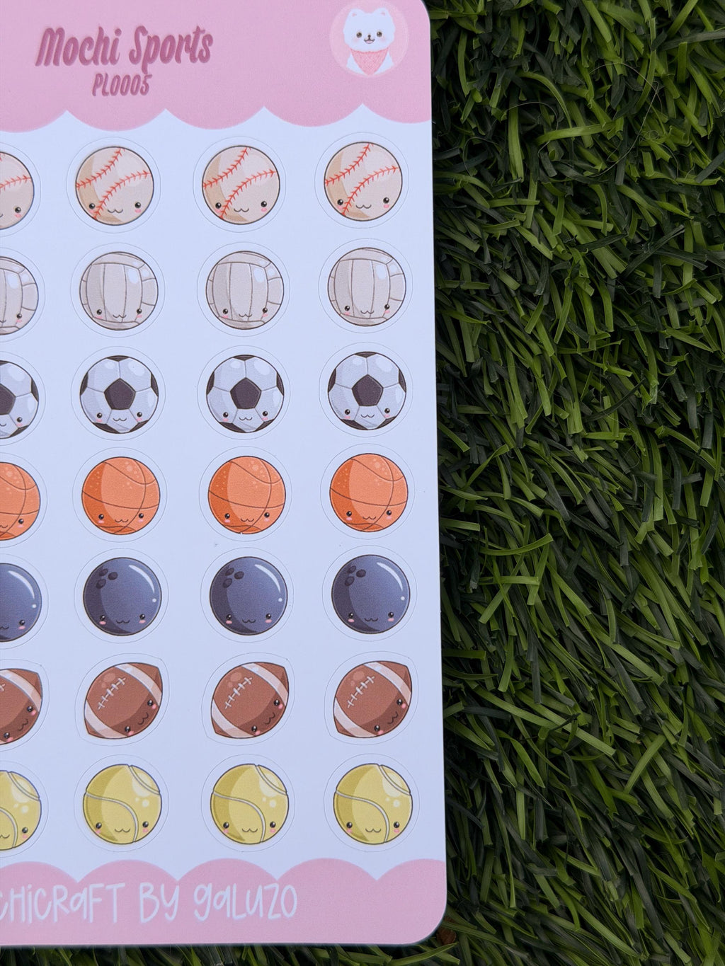 Kawaii Sports Sticker Sheet | Kiss Cut